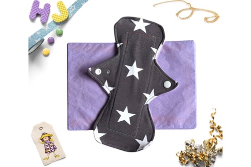 Click to order  9 inch Cloth Pad Grey Stars now